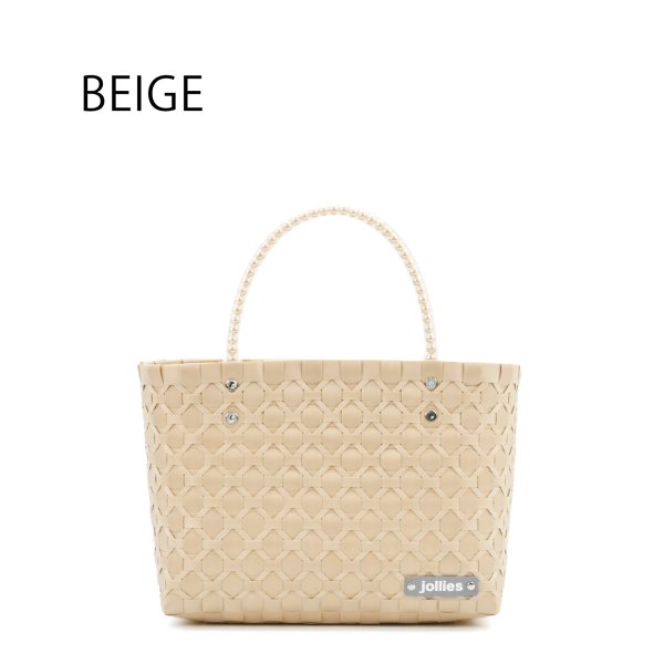 画像1: 【jollies】プラかごバッグ かごバッグ ハンドバッグBEIGE (1)
