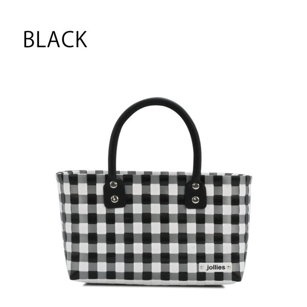 画像1: 【jollies】プラかごバッグ かごバッグ ハンドバッグ BLACK (1)